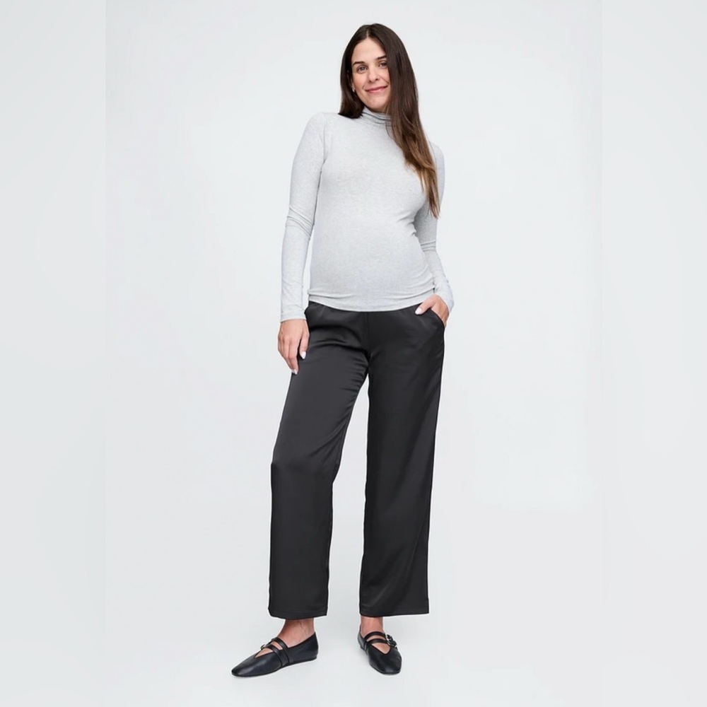 Gap Maternity Full Panel Satin Trousers - Size Large
